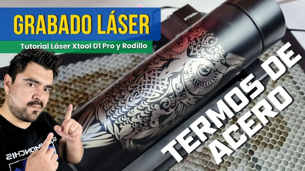 Grabado Laser en Termo de Acero Laser Xtool D1 Pro