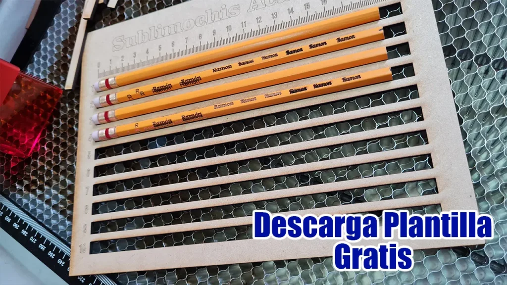 Plantilla Gratis para Grabar Lapices con Láser